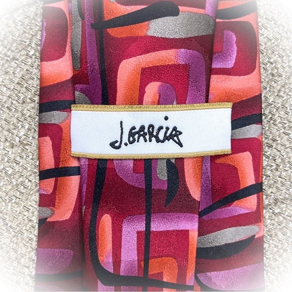 💕Super Attractive Mens Jerry Garcia Geometric Shapes Vibrant Colors Necktie💕 - Picture 4 of 11